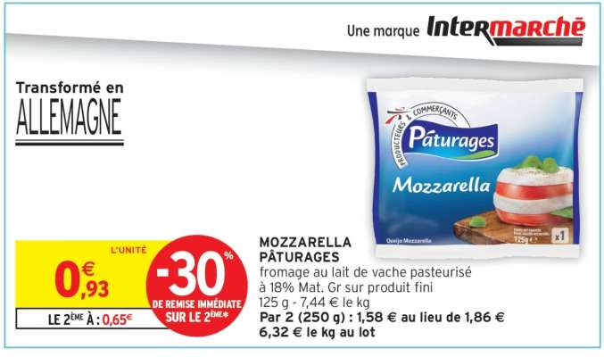 MOZZARELLA PÂTURAGES