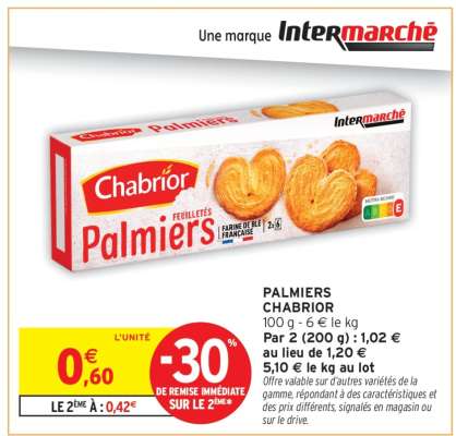 PALMIERS CHABRIOR
