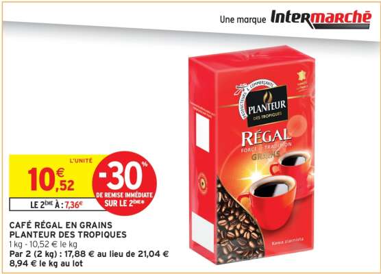Café Régal en Grains Planteur des Tropiques