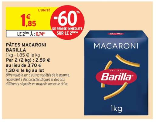 PÂTES MACARONI BARILLA