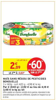 Maïs Sans Résidu De Pesticides Bonduelle