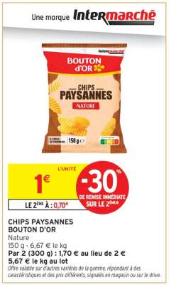 CHIPS PAYSANNES BOUTON D'OR