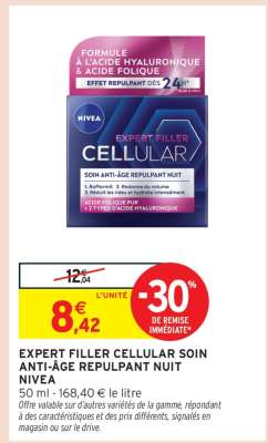 EXPERT FILLER CELLULAR SOIN ANTI-ÂGE REPULPANT NUIT NIVEA