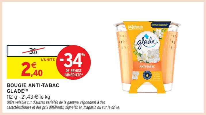 Bougie Anti-Tabac Glade