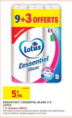 ESSUIE-TOUT L'ESSENTIEL BLANC X 9 LOTUS