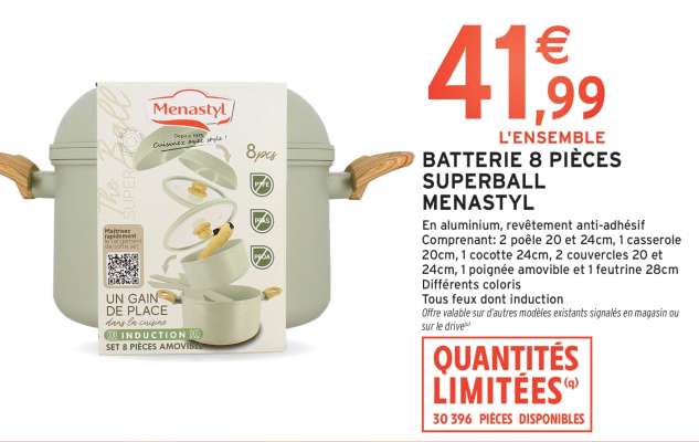 BATTERIE 8 PIÈCES SUPERBALL MENASTYL