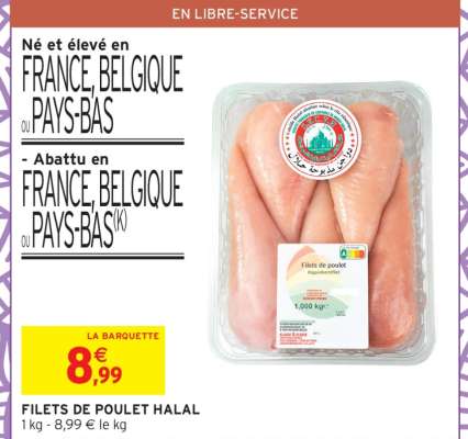 Filets de poulet Halal