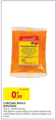 CURCUMA MOULU MOSAIQUE
