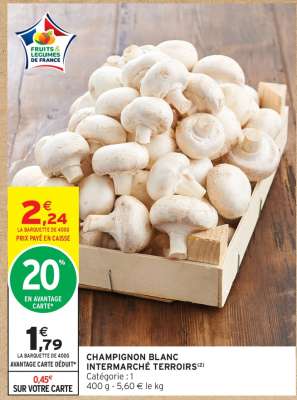 CHAMPIGNON BLANC INTERMARCHÉ TERROIRS