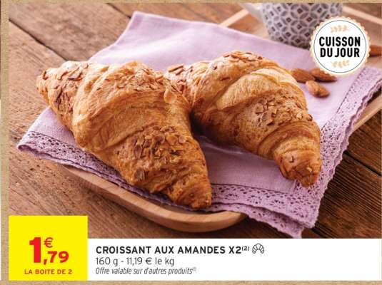 CROISSANT AUX AMANDES X2