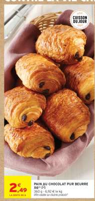 Pain au chocolat pur beurre