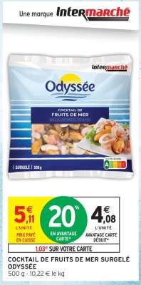 COCKTAIL DE FRUITS DE MER SURGELÉ ODYSSÉE