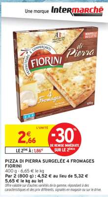 Pizza di Pierra Surgelée 4 Fromages Fiorini