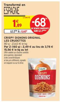 CRISPY OIGNONS ORIGINAL LES CRUDETTES