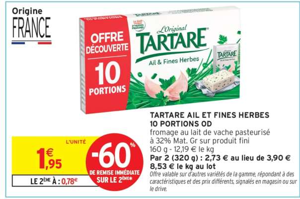 Tartare Ail et Fines Herbes 10 Portions