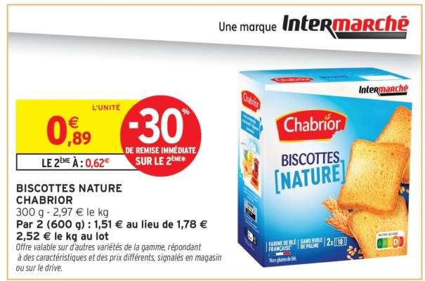 Biscottes Nature Chabrior