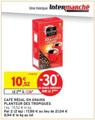 Café Régal en Grains Planteur des Tropiques