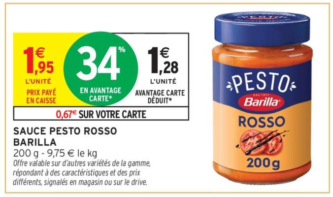 SAUCE PESTO ROSSO BARILLA