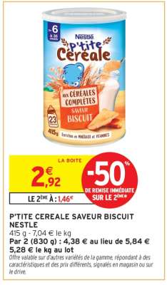 P'TITE CEREALE SAVEUR BISCUIT NESTLÉ