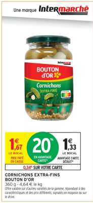 CORNICHONS EXTRA-FINS BOUTON D'OR