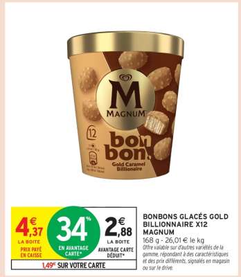 BONBONS GLACÉS GOLD BILLIONNAIRE X12 MAGNUM