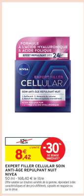 EXPERT FILLER CELLULAR SOIN ANTI-ÂGE REPULPANT NUIT NIVEA