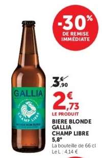 Bière Blonde Gallia Champ Libre