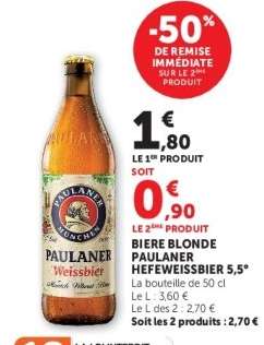 BIERE BLONDE PAULANER HEFEWEISSBIER 5,5°