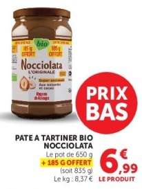 PÂTE À TARTINER BIO "NOCCIOLATA"