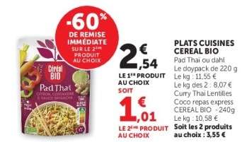PLATS CUISINES CEREAL BIO