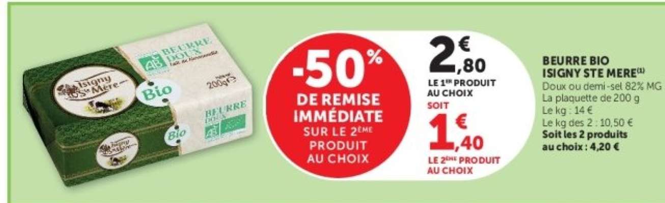 BEURRE BIO ISIGNY STE MÈRE