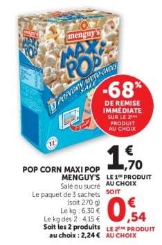 Pop corn Maxi Pop MENGUY'S