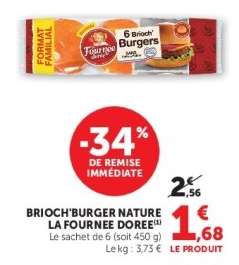 BRIOCH'BURGER NATURE LA FOURNÉE DORÉE