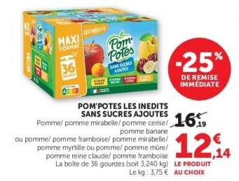 POM'POTES LES INEDITS SANS SUCRES AJOUTES