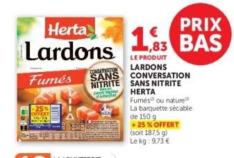 Lardons Conversation Sans Nitrite Herta