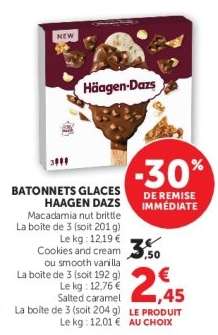 Bâtonnets glacés HAAGEN-DAZS