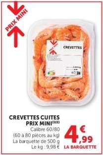 CREVETTES CUITES PRIX MINI