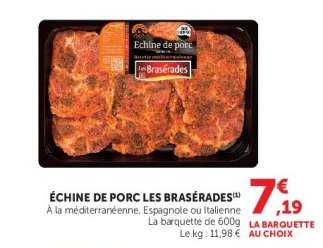 ÉCHINE DE PORC LES BRASÉRADES