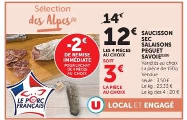 Saucisson Sec 'Salaisons Peguet Savoie'