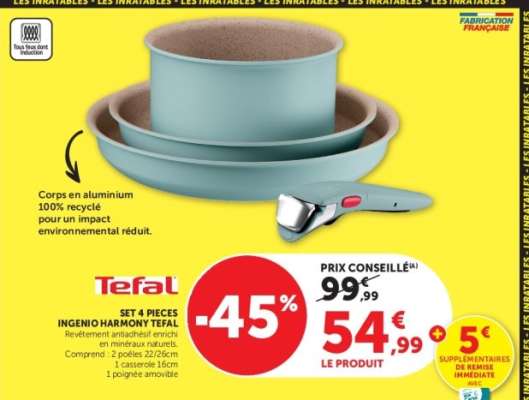 TEFAL SET 4 PIECES INGENIO HARMONY TEFAL