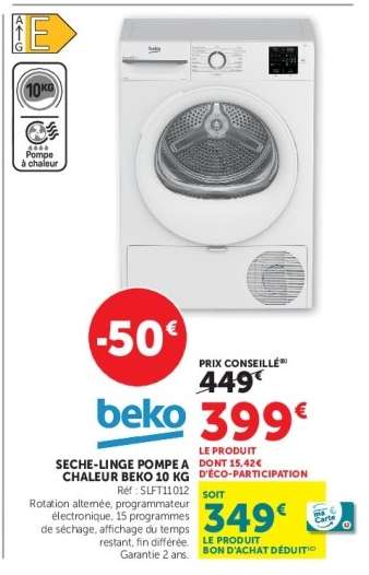 SECHE-LINGE POMPE A CHALEUR BEKO 10 KG