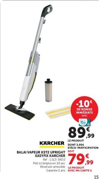BALAI VAPEUR KST2 UPRIGHT EASYFIX KARCHER