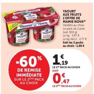 Yaourt aux fruits Mamie Nova