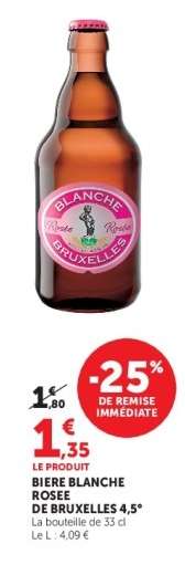 BIERE BLANCHE ROSEE DE BRUXELLES 4,5°