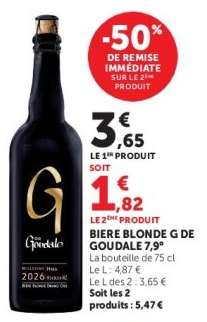BIÈRE BLONDE 'G' DE GOUDALE 7,9°