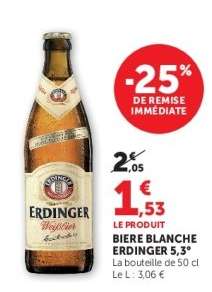 BIERE BLANCHE ERDINGER 5,3°