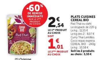 PLATS CUISINES CEREAL BIO