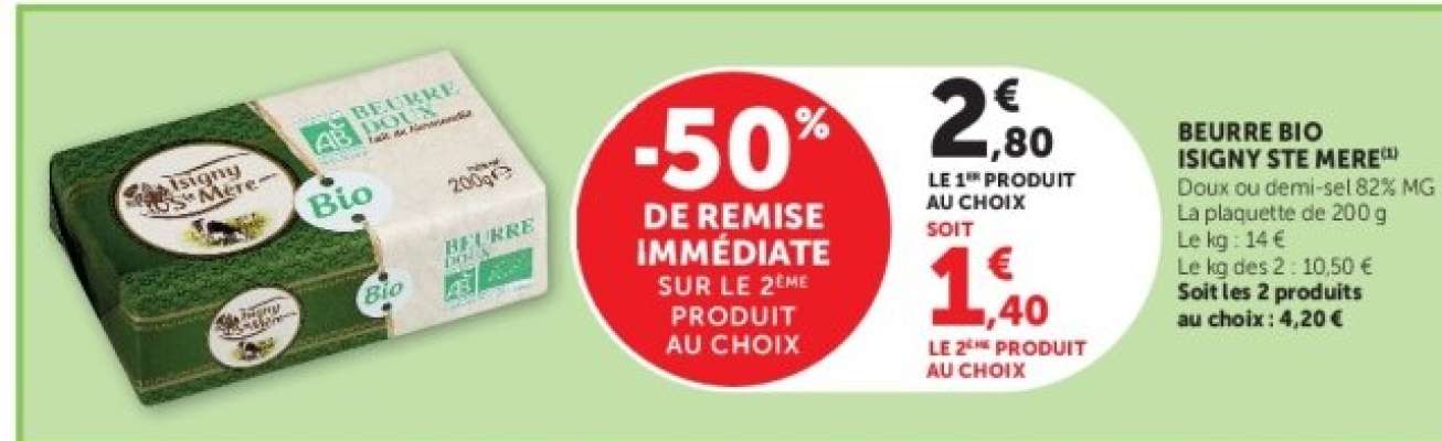 BEURRE BIO ISIGNY STE MÈRE