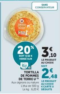 TORTILLA DE POMMES DE TERRE U