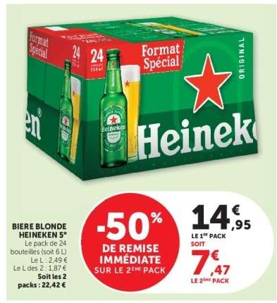 Biere Blonde Heineken 5°